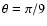 $\theta =\pi /9$