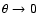 $\theta \to
0$