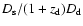 $D_{\rm s}/(1+z_{\rm d})D_{\rm d}$