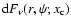 ${\rm d}F_{\nu}(r,\psi;x_{\rm c})$