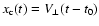 $x_{\rm c}(t) = V_{\perp}(t - t_0)$