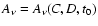 $A_{\nu} = A_{\nu}(C,D,t_0)$