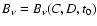$B_{\nu} = B_{\nu}(C,D,t_0)$