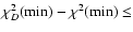 $\chi^{2}_{D}({\rm min}) - \chi^{2}({\rm min}) \leq$