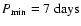 $P_{\min}=7~\rm {days}$