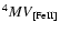 $^4MV_{\rm [FeII]}$