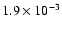 $1.9\times10^{-3}$