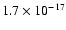 $1.7\times10^{-17}$