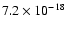 $7.2\times10^{-18}$