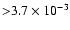 ${>}3.7\times10^{-3}$