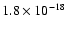 $1.8\times10^{-18}$