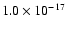 $1.0\times10^{-17}$