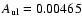 $A_{\rm ul} = 0.00465$