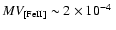 $MV_{\rm [FeII]} \sim
2\times 10^{-4}~$