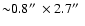 ${\sim} 0.8\hbox{$^{\prime\prime}$ }\times 2.7\hbox{$^{\prime\prime}$ }
$