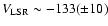 $V_{\rm
LSR} \sim -133(\pm 10)$