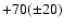 $+70(\pm 20)$
