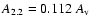 $A_{2.2} =
0.112~ A_{\rm v}$