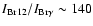 $I_{\rm Br12}/I_{\rm Br\gamma} \sim 140$