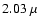 $2.03 ~\mu$