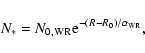 \begin{displaymath}N_{*}=N_{\rm0,WR}{\rm e}^{-(R-R_{0})/\alpha_{\rm WR}},
\end{displaymath}