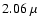 $2.06~ \mu$