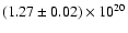 $(1.27\pm 0.02)\times 10^{20}$