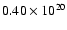 $0.40\times 10^{20}$