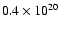$0.4\times 10^{20}$