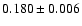 $0.180\pm0.006$