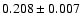 $0.208\pm0.007$
