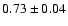 $0.73\pm0.04$