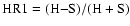 $\rm HR1 = (H{-}S)/(H+S)$