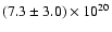 $\rm (7.3 \pm 3.0)\times 10^{20}$