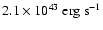 $\rm 2.1 \times 10^{43}\ erg\ s^{-1}$