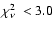 $\mbox{$\chi^2_{\nu}$ }< 3.0$