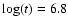 $\log(t)=6.8$