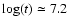 $\log(t) \simeq 7.2$