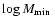 $\log \mbox{$M_{\rm min}$ }$