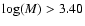 $\log (M) > 3.40$