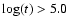 $\log(t) >5.0$