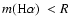 $\mbox{$m({\rm H}\alpha)$ }
< R$