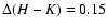$\Delta(H-K)=0.15$