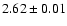 $2.62 \pm0.01$