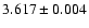 $3.617\pm0.004$