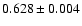 $0.628\pm0.004$