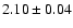 $2.10 \pm0.04$
