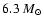 $6.3~M_{\odot}$