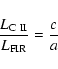 \begin{displaymath}\frac{L_{{\rm C~II}}}{L_{{\rm FIR}}} = \frac{c}{a}
\end{displaymath}
