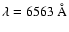 $\rm\lambda = 6563~\AA$
